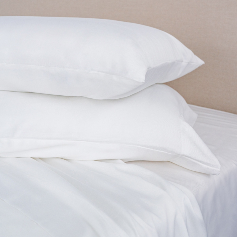 Luxury Sateen Finish Pillowcase Set Crisp White Smooth