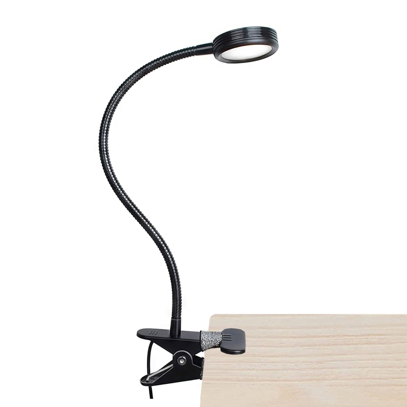 Matte Clip On Lamp Flexible Gooseneck Adjustable Arm