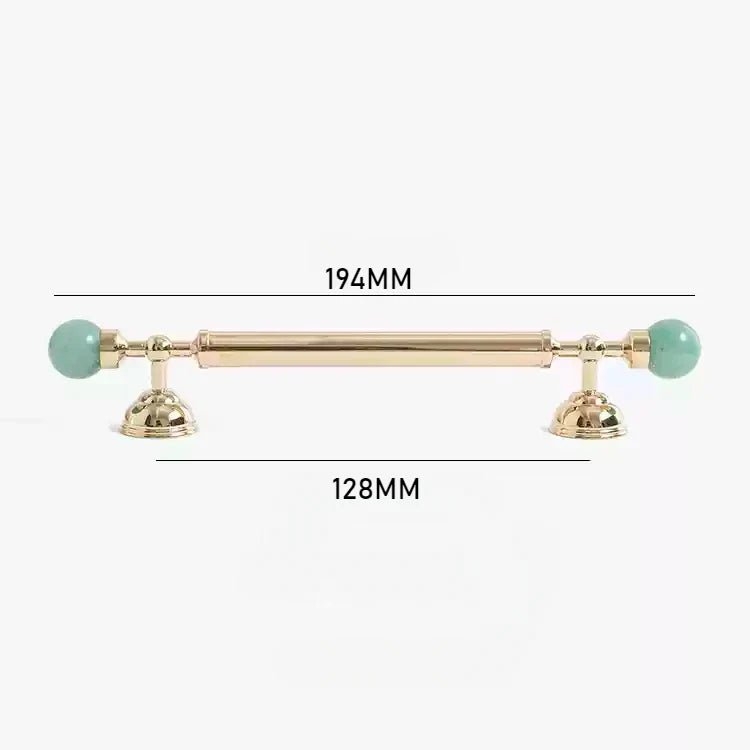 Metal Cabinet Pull: Pink Crystal Cylindrical Grip