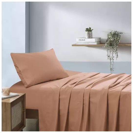 Microfiber Sheet Set in Aqua Blue with Ribbon Tie Detail