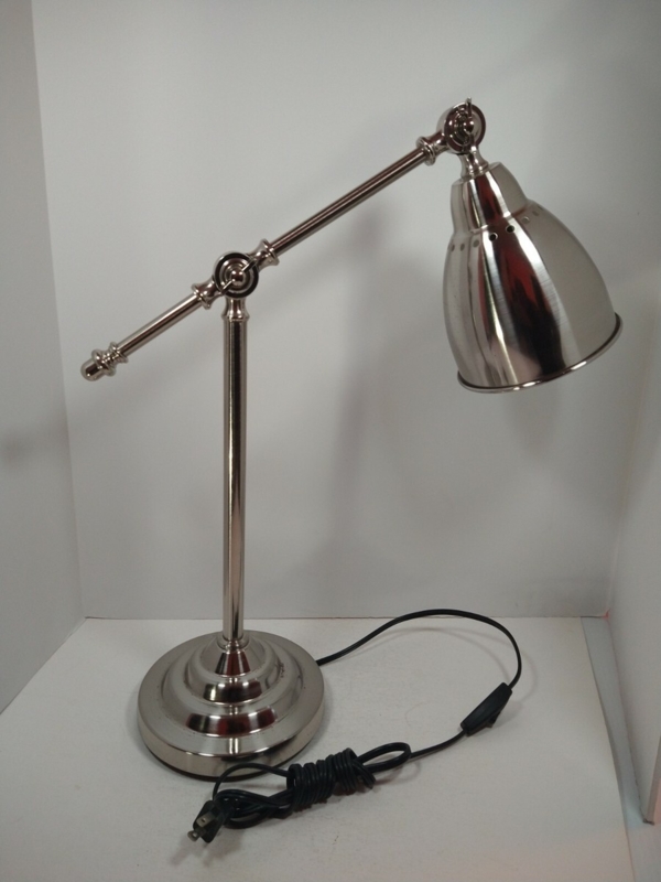 Modern Industrial Chrome Desk Lamp with Articulated Arm