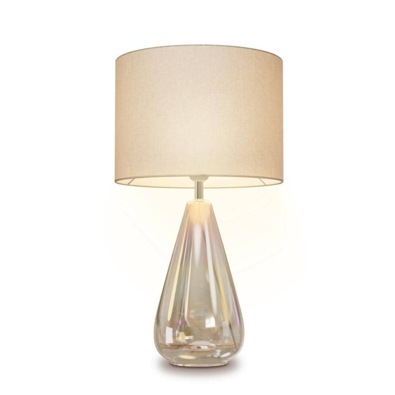 Modern Minimalist Table Lamp: Cylindrical Glass Base
