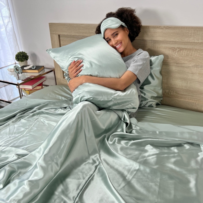 Modern Organic Pillowcase with Silk Like Texture and Envelope Closure