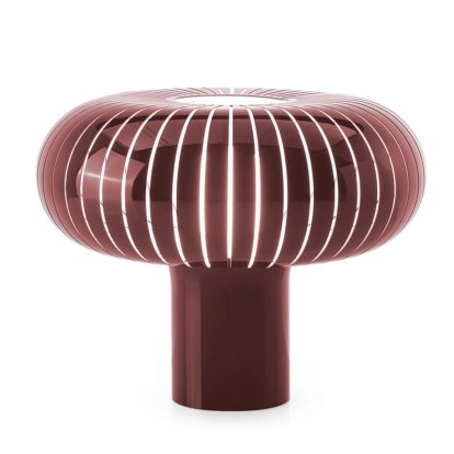 Modern Sculptural Table Lamp with Ruffled Shade Silhouette
