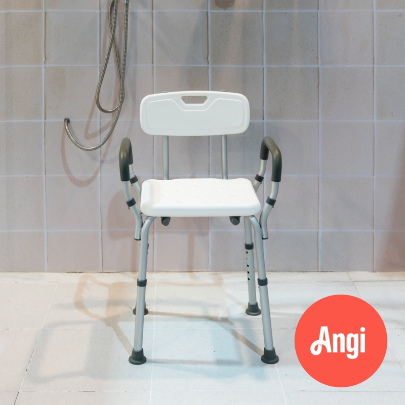 Modern Wall Mounted Shower Seat with Drainage Perforations