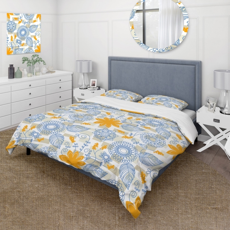 Monochrome Duvet Cover Set, Black Abstract Line Paisley Pattern