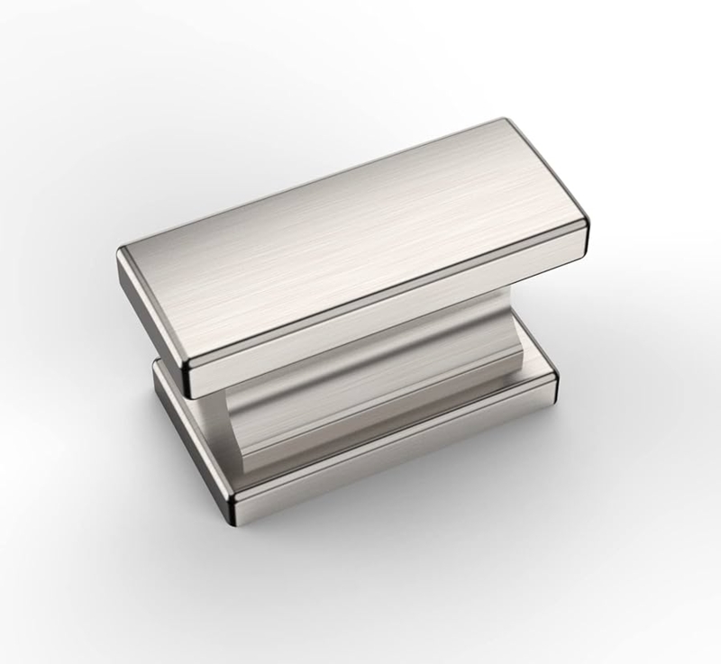 Mushroom Cabinet Knob, Brushed Satin Nickel with Round Head