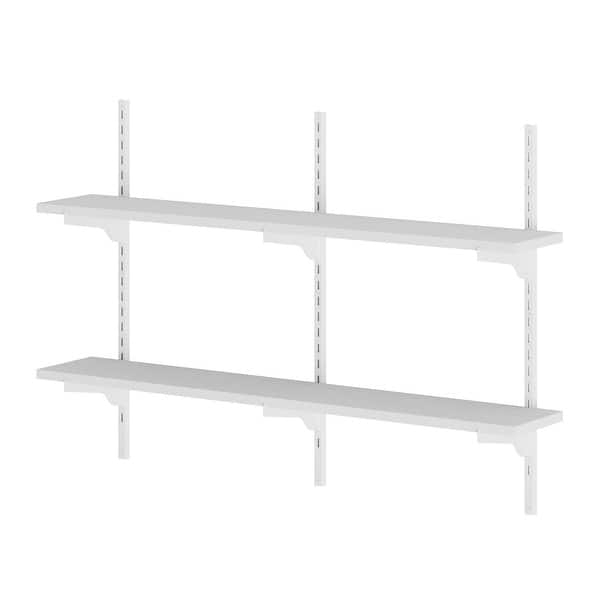 Natural Wood Floating Shelves Set of Two with Front Lip Feature