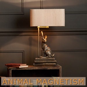 Novelty Table Lamp: Gold Monkey Figure with Exposed Bulb, Eclectic Glam.