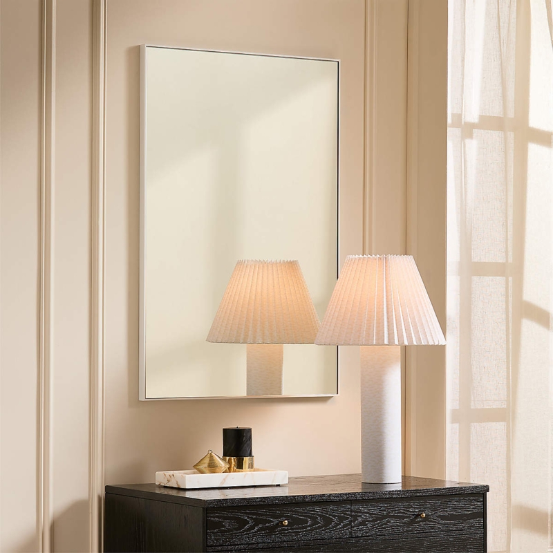 Organic Modern Table Lamp featuring Sculptural Gathered Fabric Base