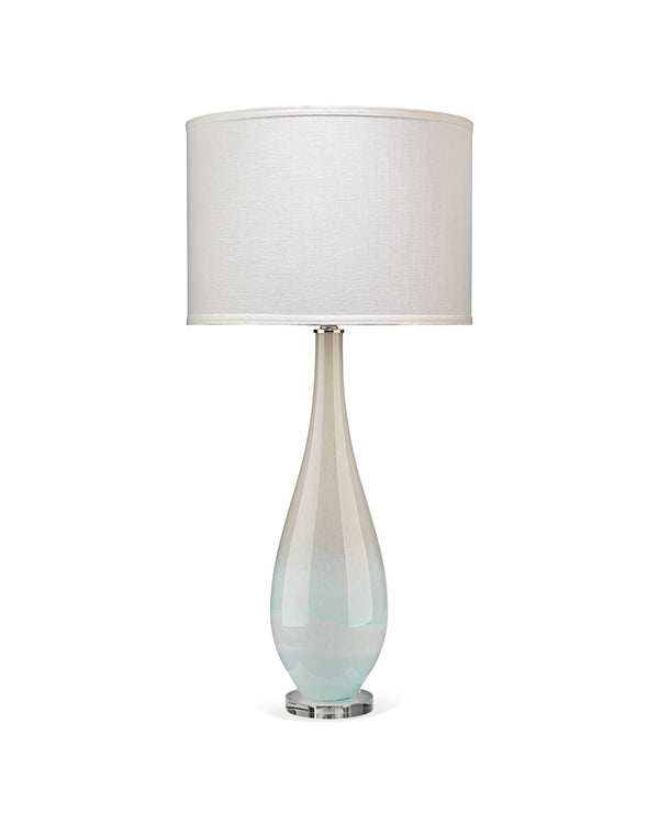 Organic Modern Tall Table Lamp Stacked Base Sculptural Vessel Shape
