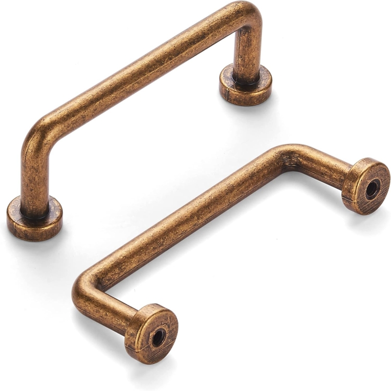 Ornate Antique Brass Cabinet Pulls with Intricate Scrollwork