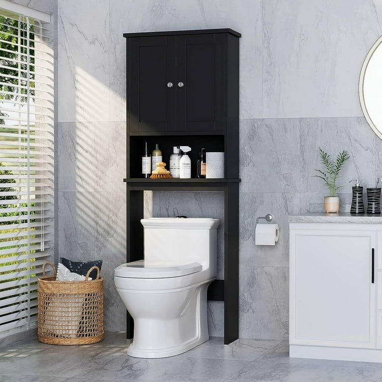 Over-The-Toilet Cabinet with Shaker Style Doors and Matte Finish
