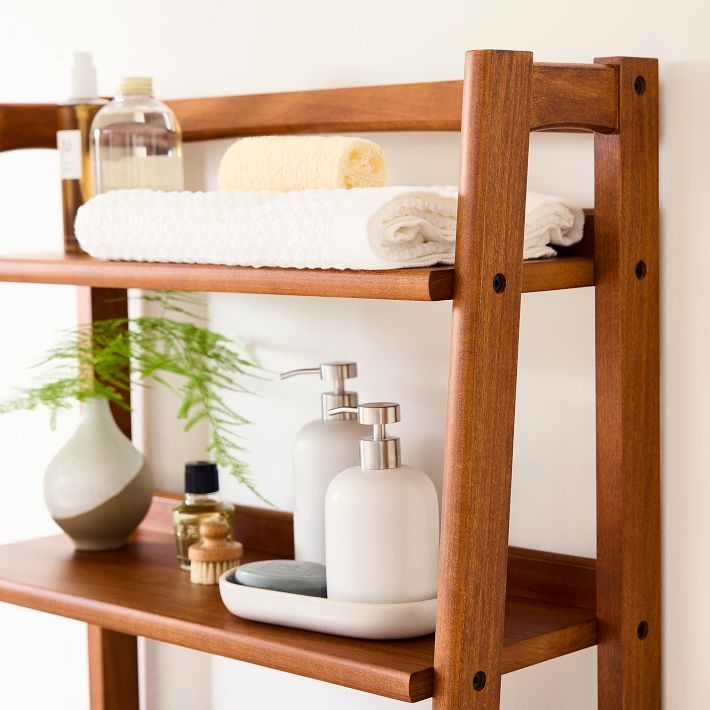 Over The Toilet Storage: Mid Century Modern Tapered Leg Cabinet