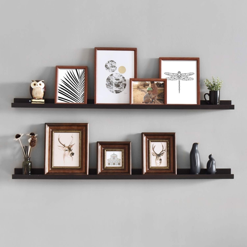 Picture Ledge Long Wood Shallow Profile Gallery Wall Display