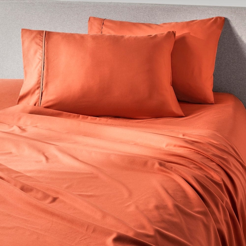 Pillowcase Pumpkin Spice Hue Vibrant Orange Pillowcase Styling