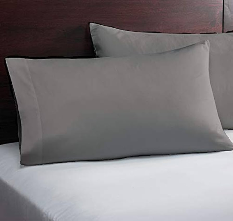 Pillowcase Silver Grey Color Subtle Sheen Egyptian Cotton