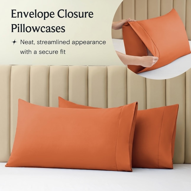 Pillowcase Solid Color Microfiber Like Warm Tone Solid Color Bedding