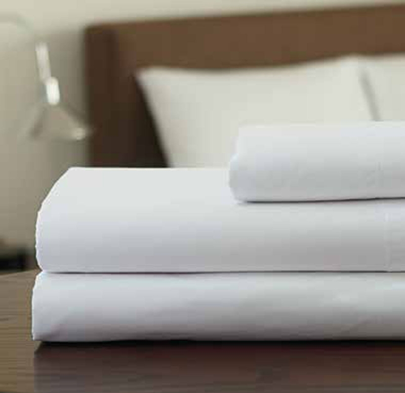 Pillowcase Stack Neatly Folded Crisp White Plain Weave