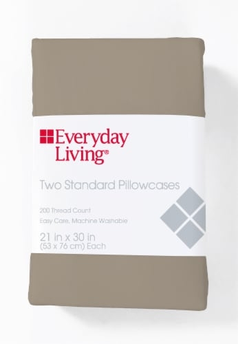 Pillowcase Warm Gray Woven Pillowcases in Cobblestone Matte Finish