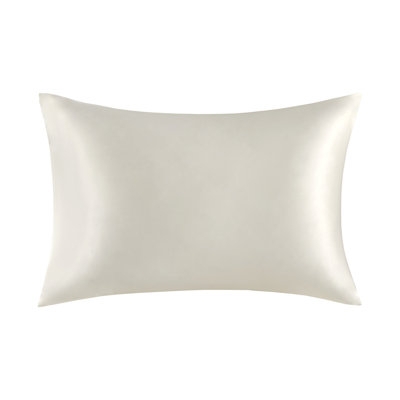 Pillowcase with High Sheen Metallic Silver Silk-Like Material