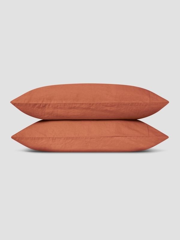 Pillowcase Woven Texture Slub Texture Natural Woven Linen Pillowcases