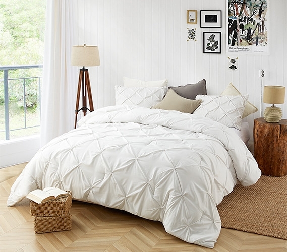 Pintuck Comforter Set Contemporary Oversized Comforter Set