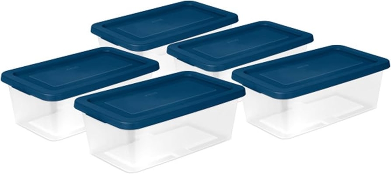 Plastic Storage Bin Transparent Latching Handles For Toy Organization