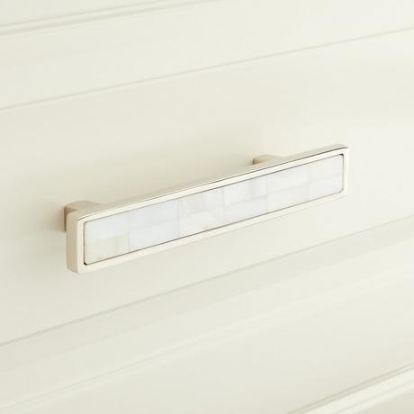 Polished Nickel Cabinet Pull: Knurled Grip Texture
