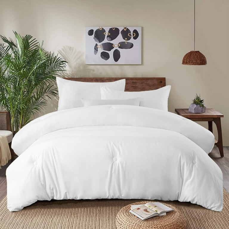 Puckered Dot Comforter Set Textured White Comforter Set