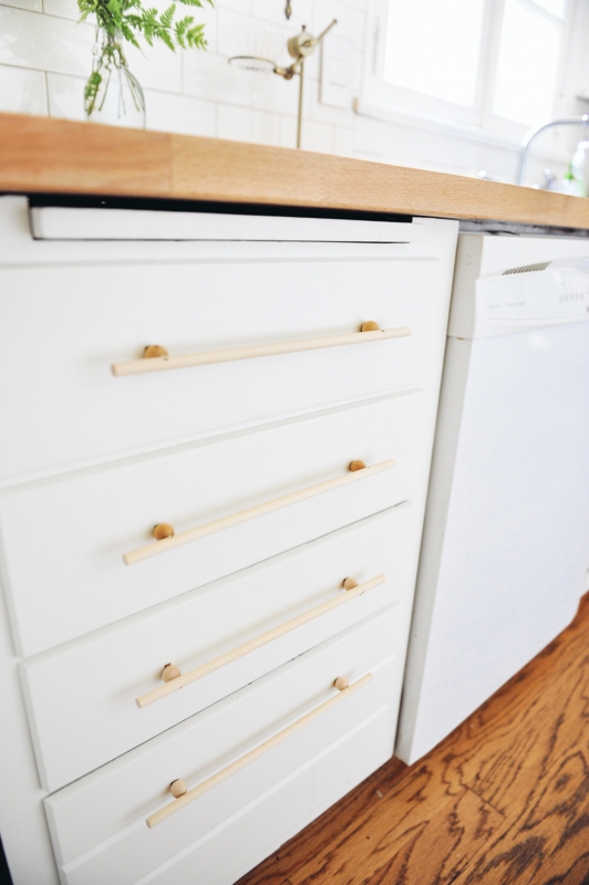 Rectangular Cabinet Pulls Geometric Wood Hardware