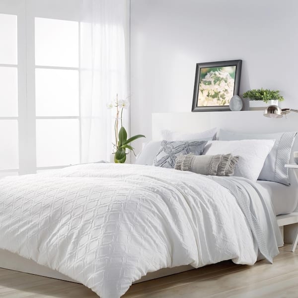 Rosette Accent Comforter Set Dimensional Flowers Shabby Chic Style