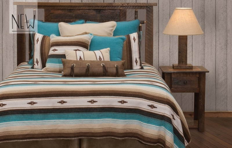 Rustic Bedding Set: Brown Wildlife Silhouettes & Southwestern Print