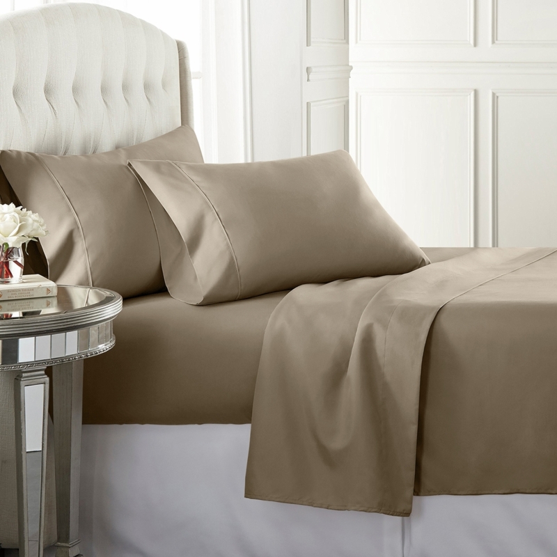 Sage Green Pillowcase Set Sateen Finish Soft Styling Serene