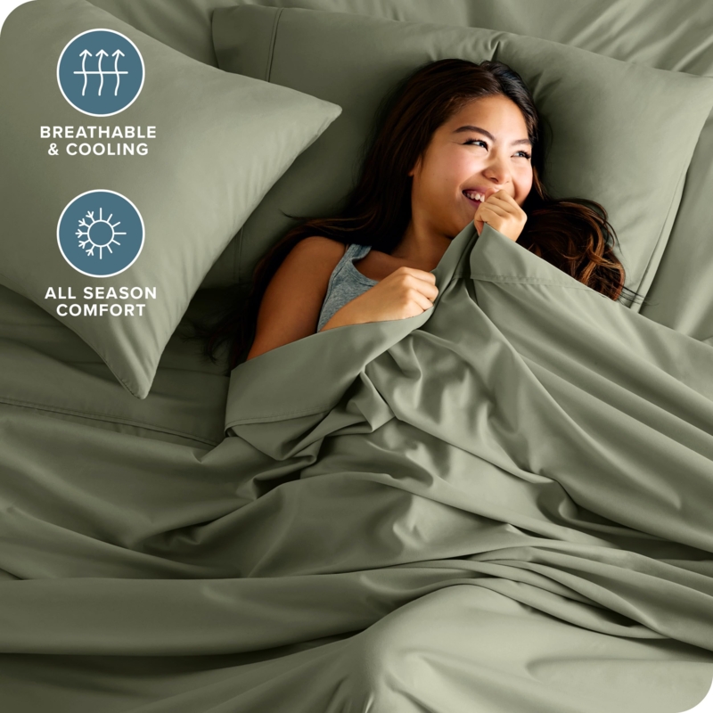 Sage Green Sheet Set | Earth Tone Bed Sheets, Soft Microfiber Bedding