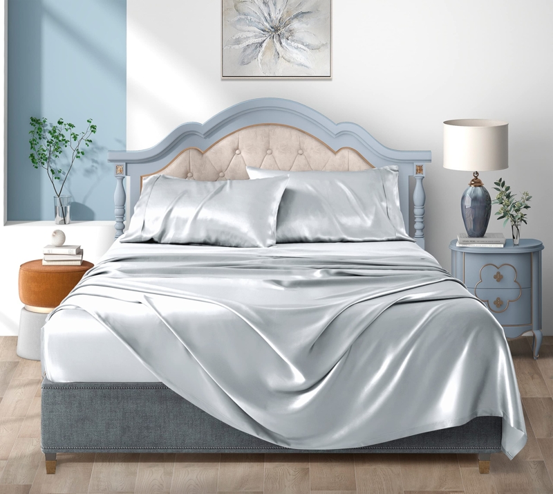Satin Bed Sheets High Sheen Liquid Drape Silky Smooth