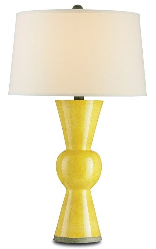 Satin Wood Mid-Century Table Lamp with Dual Conical Hourglass Base