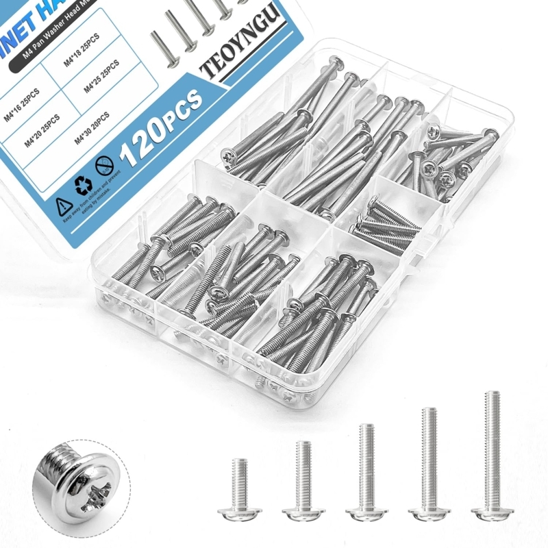 Screw Kit with Clear Organizer Box and Assorted Lengths