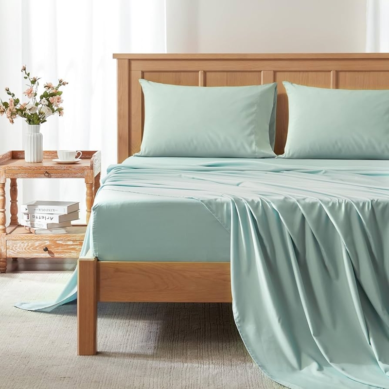 Sheet Set Aqua Hue Smooth Texture Cooling Wicking Bedding