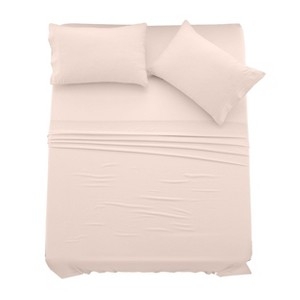 Sheet Set Baby Pink Matte Finish Three Piece Set Minimalist Linens