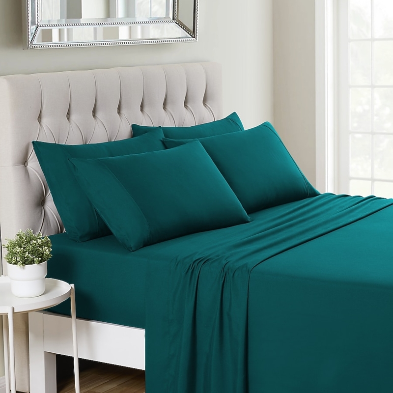 Sheet Set Charcoal Grey Matte Finish Smooth Microfiber Linens Modern
