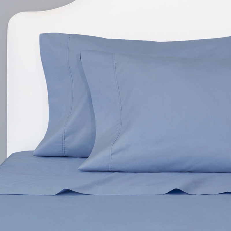 Sheet Set Coastal Blue Bedroom Cotton Matte Layered Look