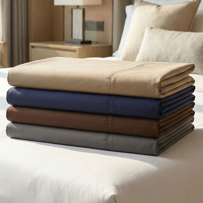 Sheet Set Colorful Layered Bedding Ideas using Vibrant Solid Blocks