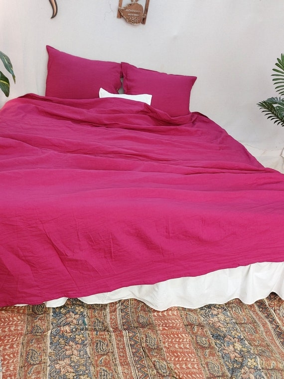 Sheet Set Dusty Pink Cotton for Layered Bedding