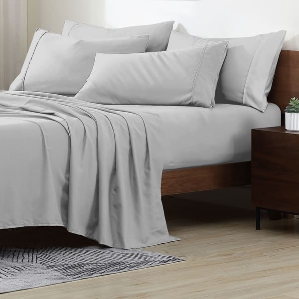 Sheet Set Eggplant Purple Microfiber Matte Deep Pocket Bedding Ideas