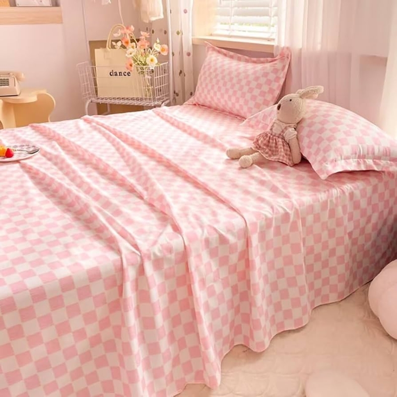 Sheet Set featuring Pastel Checkerboard Pattern