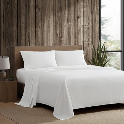 Sheet Set featuring Quilted Pillow Texture: Crisp White Farmhouse Bedding
