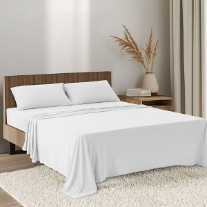 Sheet Set Heathered Grey Jersey Knit Deep Pocket Envelope Closure