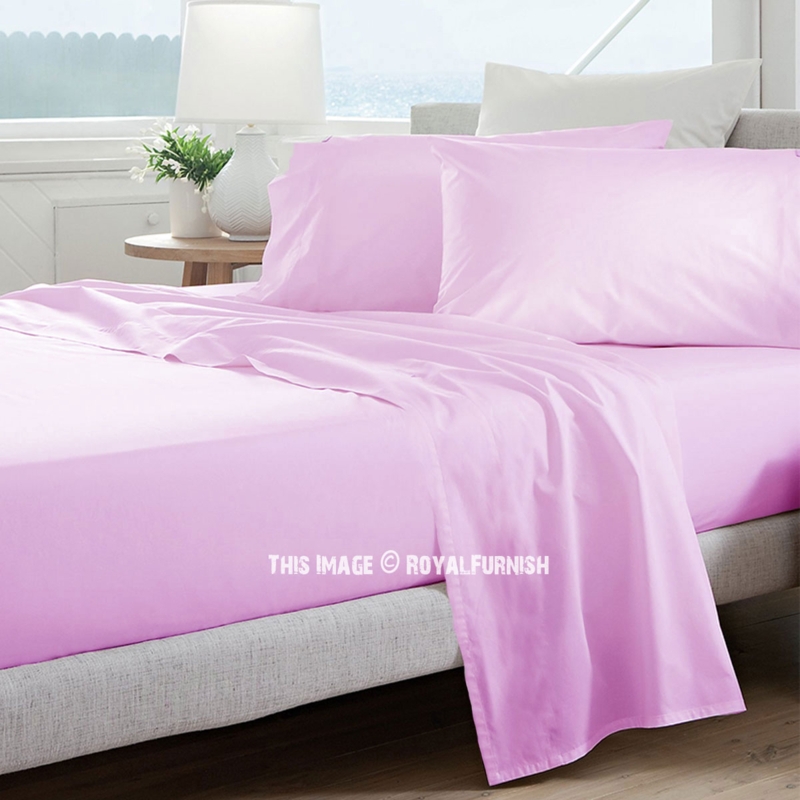 Sheet Set Hypoallergenic Cotton in Baby Pink Matte