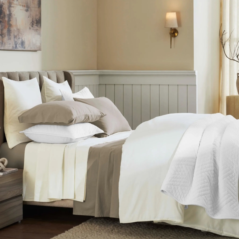 Sheet Set in Earthy Taupe with Soft Relaxed Wash Texture